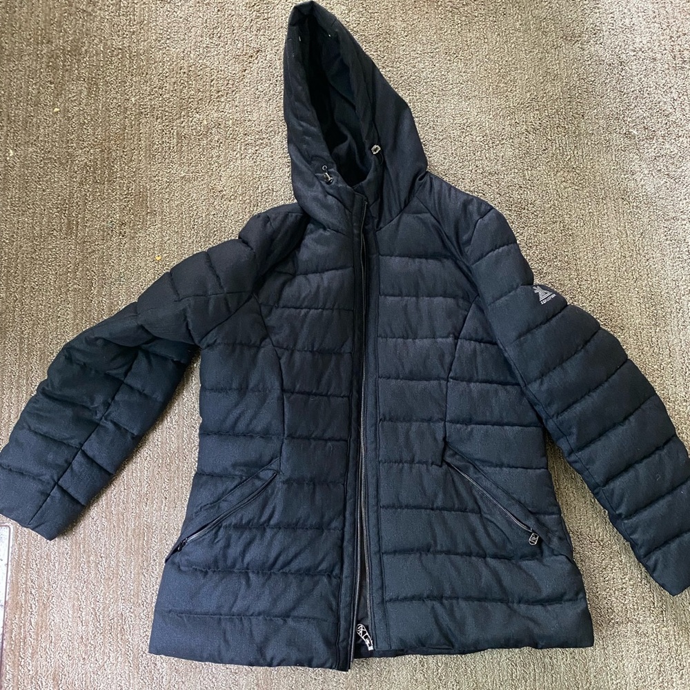 Black down winter jacket